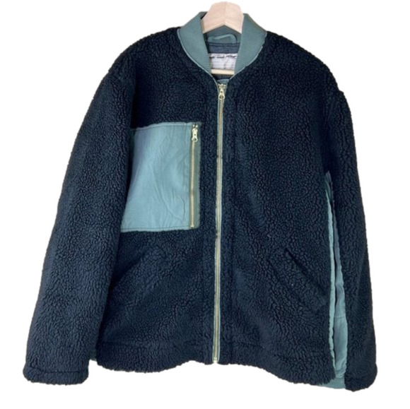 NWOT  Free People WeThe Free Rivington Sherpa Teddy Jacket size Small - Picture 1 of 12